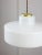 Mid-Century Modern Mid-Century Italian White Glass and Brass Pendant Lamp For Sale - Image 3 of 11