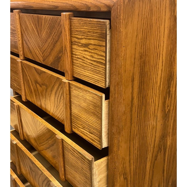 Wood Vintage Lane Highboy Post Modern Organic Brutalist Style For Sale - Image 7 of 12