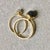 Syna Yellow Gold Pair of Stacking Rings with Black and White Diamonds For Sale - Image 4 of 7