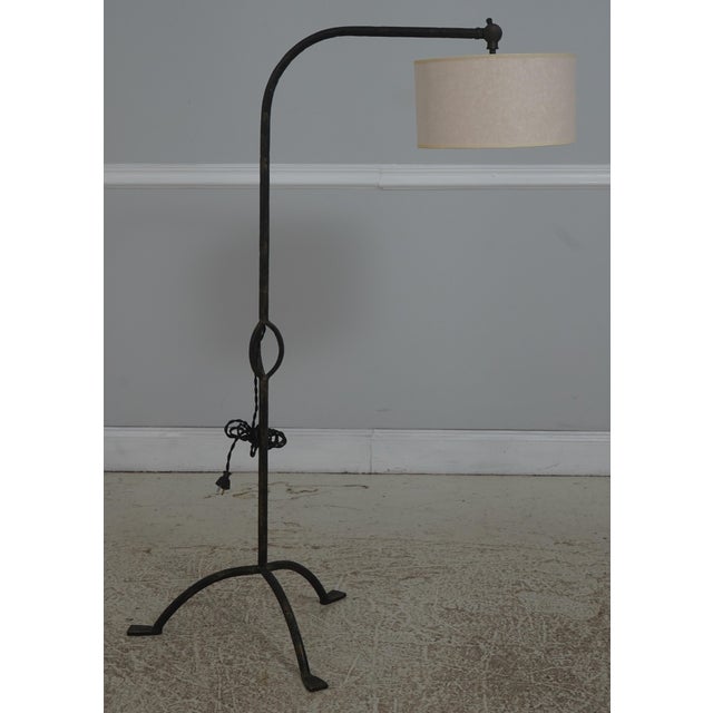 Industrial 1980s Baker Wrought Iron Industrial Middletown Floor Lamp For Sale - Image 3 of 11