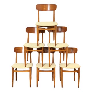 Mid-Century Modern Chairs, Italy, 1960s, Set of 6 For Sale
