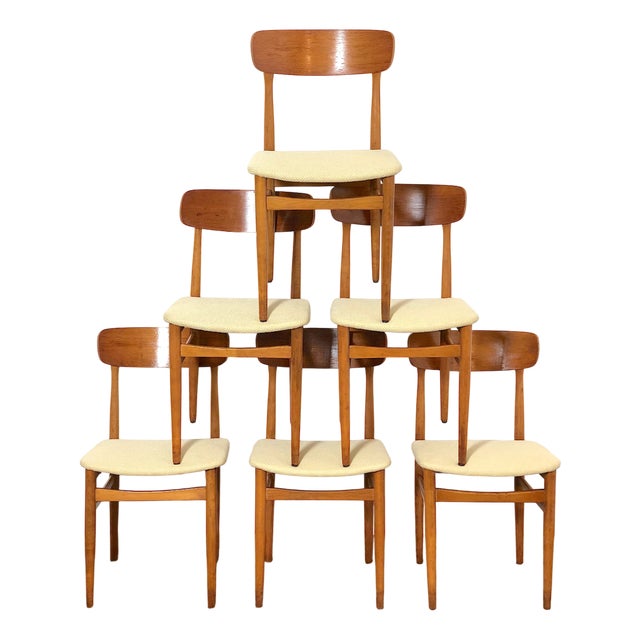 Mid-Century Modern Chairs, Italy, 1960s, Set of 6 For Sale