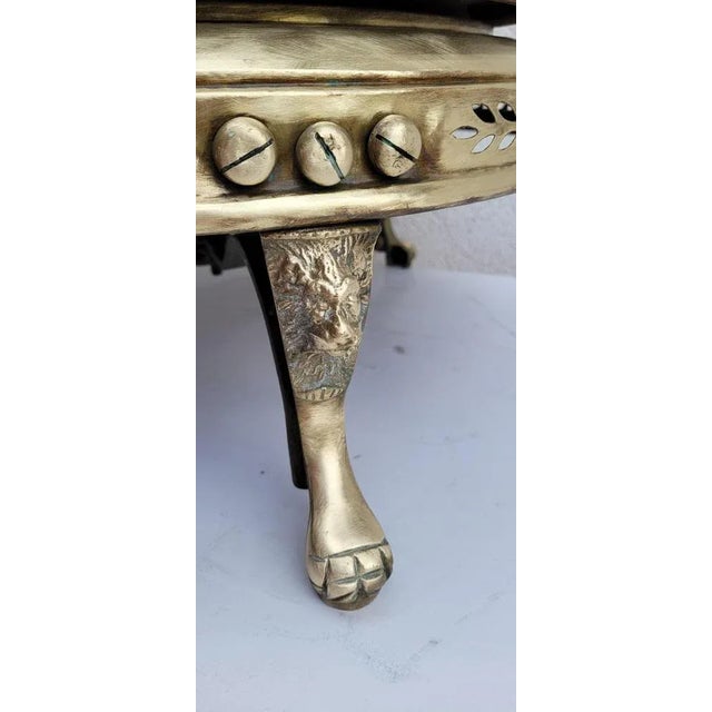 Large Antique Brazier in Brass and Copper For Sale - Image 5 of 8