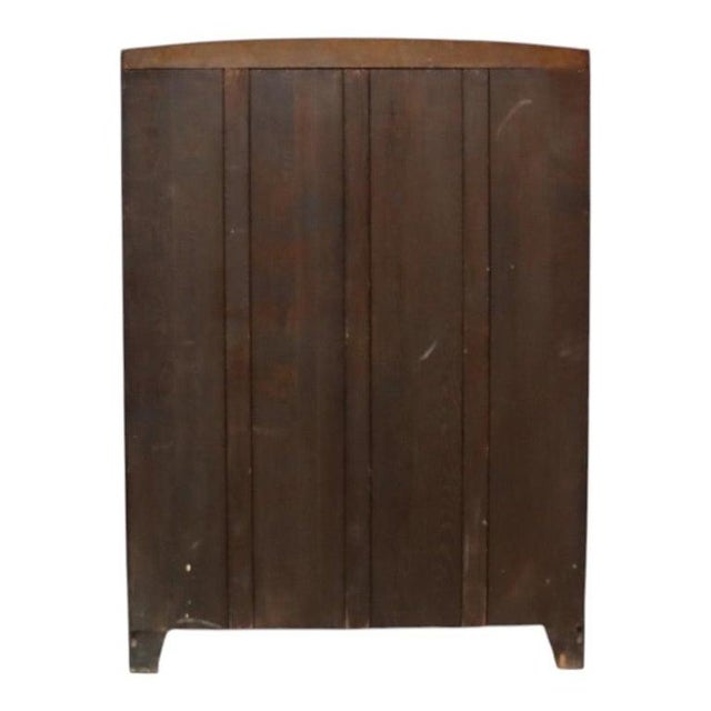 Antique Arts & Crafts Mission Oak Sliding 2 Door Bookcase C1910 For Sale - Image 6 of 7