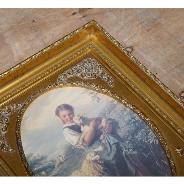 Paper Young Shepherdess, Print, Framed For Sale - Image 7 of 9