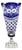 Vintage Crystal Cobalt Blue Overlay Cut Crystal Vase from Meissen, 1960s For Sale