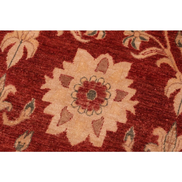 1990s Oriental Ziegler Rust Brown Hand-Knotted Wool Rug - 6'3'' X 9'4'' For Sale - Image 5 of 8