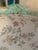 Mid 20th Century Loius XVI Style White Wood Frame With Green Flowers Floral Upholstery For Sale - Image 4 of 7