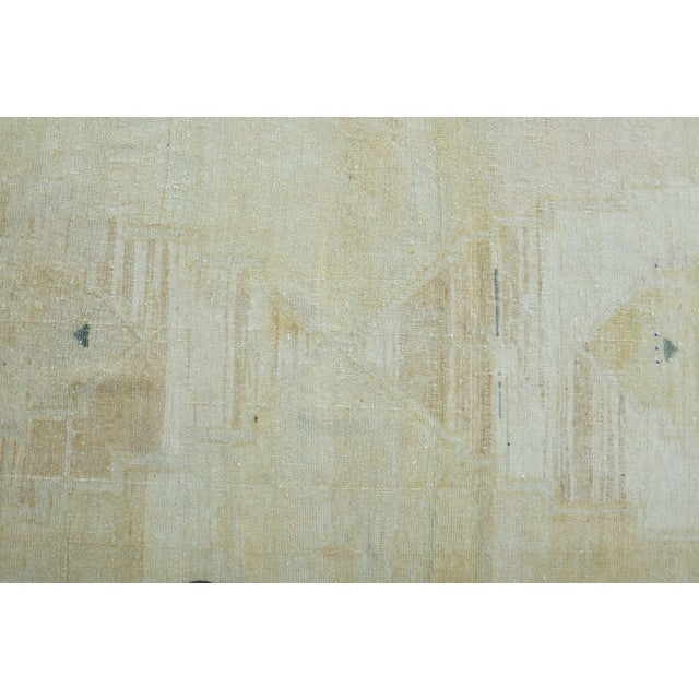 Cream 1970s Vintage Handmade Wool Cotton Turkish Cream Area Rug For Sale - Image 8 of 11