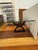 Contemporary Contemporary Sculptural Trestle Wood + Glass Dining Table For Sale - Image 3 of 12