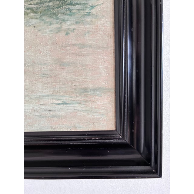 Vintage Original Landscape Oil Painting, Signed Farmhouse Art For Sale - Image 12 of 18