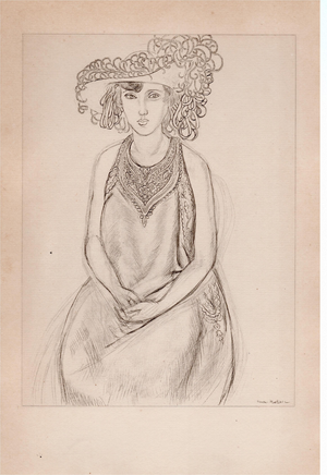 Matisse, Sitting Girl, 1920, Lithograph