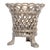 Pewter/Gold Lattice Footed Planter, Medium For Sale