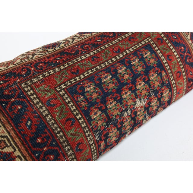 Navy Blue Handwoven Tribal Navy Blue Throw Rug Pillow Cover -16'' X 40'' For Sale - Image 8 of 10