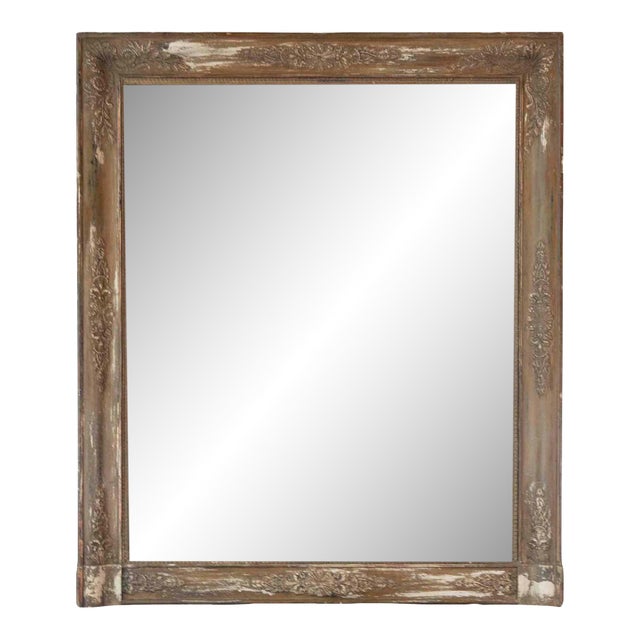 French 19th Century Empire Painted Mercury-Glass Mirror For Sale