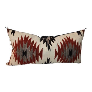 1940s Geometric Eye Dazzler Bolster Pillow For Sale