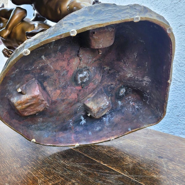 Three Putti sculpture in Bronze by Ch Monginot, 1890s For Sale - Image 14 of 18