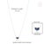 Natural Twin Sapphire and Diamond Heart Necklace in 14k White Gold For Sale - Image 11 of 15