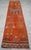 Textile 1970s Vintage Hand Knotted Turkish Rug Orange Gray Kitchen Runner 2x11 Rare Mythological Ancient Aliens Motif Rug For Sale - Image 7 of 12