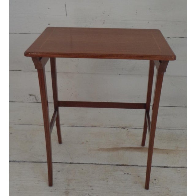 Edwardian Nesting Tables in Inlaid Mahogany, 1930s, Set of 3 For Sale - Image 17 of 18