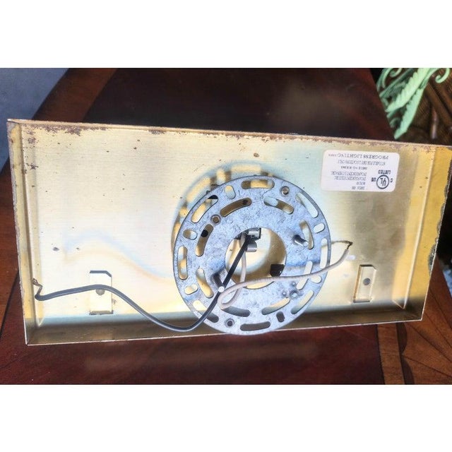 1980s Vintage 2 Light Small Coastal Glass Clam Shell Bathroom Vanity Light Fixture Wall Sconce For Sale - Image 5 of 7