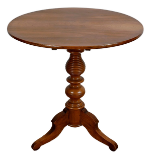 Late 19th Century Louis Philippe Style Walnut Pedestal Table