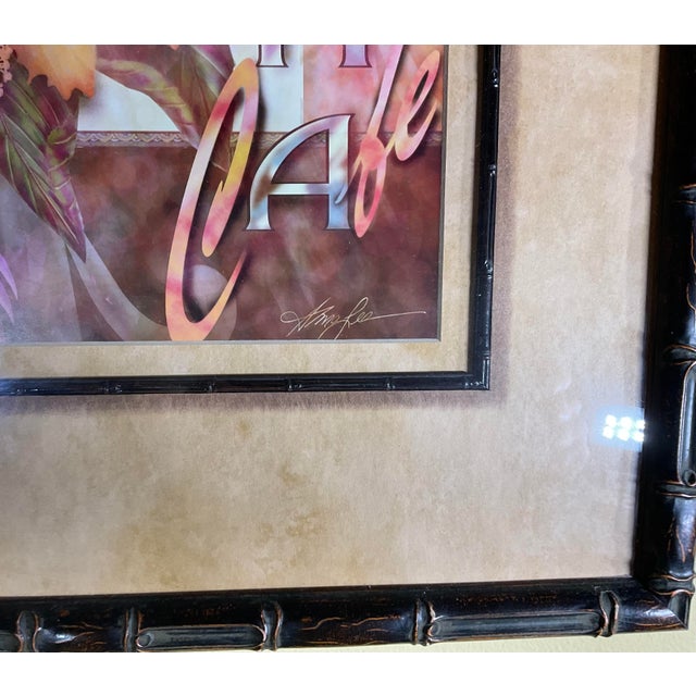 Set of 2 Alma Lee Tropical Macaw Café Framed Art Prints - Bamboo Frames For Sale - Image 9 of 18