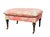 Custom Cr Laine Coral Botanical Cocktail Ottoman | Luxury Designer Upholstered Coffee Table Ottoman With Turned Wood Legs & Brass Casters For Sale - Image 6 of 11