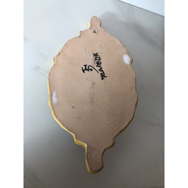 Vintage Italian Ceramic Floral Wall Pocket For Sale - Image 6 of 7