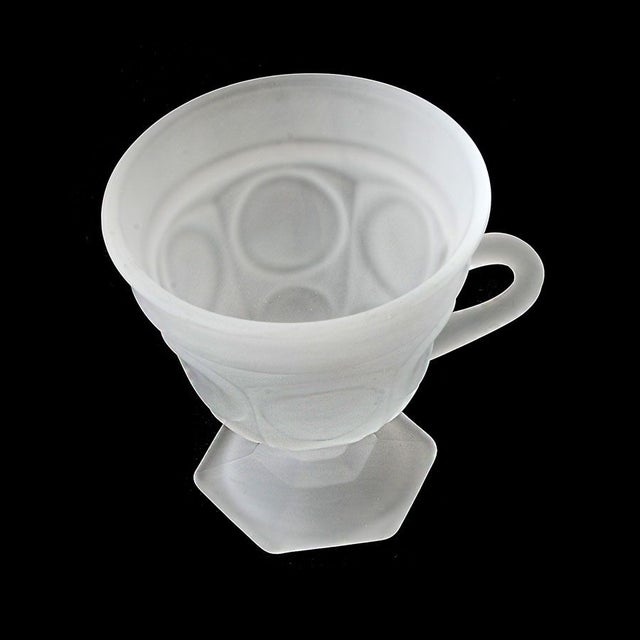 12pc MidCentury Frosted Glass Punch Bowl & Cups Chairish