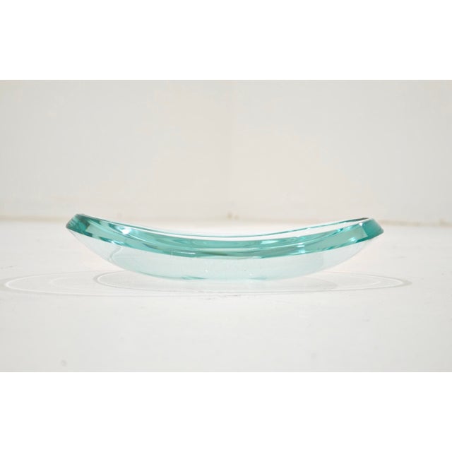 Famous vintage cut crystal emptier or bowl, produced by the historic Italian company Fontana Arte. Originally designed in...
