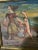 19th Century French Style “ Nude On The Beach “ Oil Painting With Woman and. Child on a Beach Actually looks real Detail...
