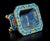 Chinese Antique Cloisonne Censer Brass Incense Burner Turquoise Enamel For Sale - Image 11 of 13