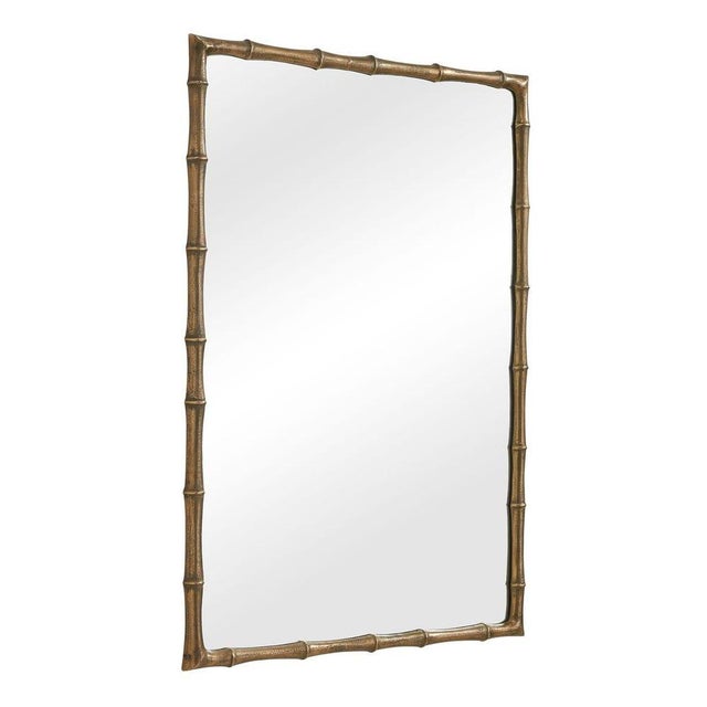This durable cast aluminum frame with a rich- plated antique brass finish captures the texture and look of bamboo, making...