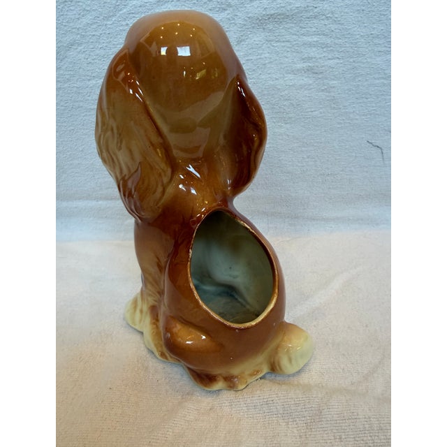 1940s 1940s Porcelain Cocher Spaniel Planter For Sale - Image 5 of 11