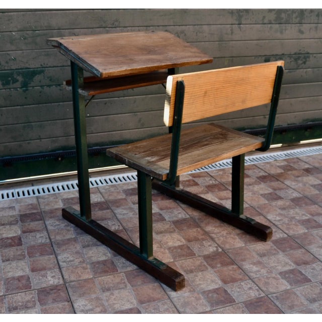 Vintage School Desk For Sale - Image 4 of 15