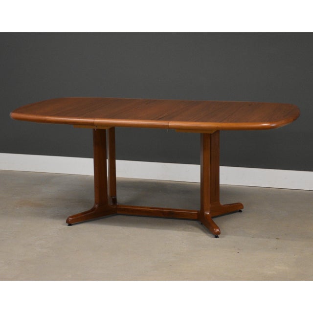 1970s Refinished 72” Danish Modern Teak Dining Table For Sale - Image 4 of 11