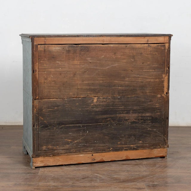 18th Century Large Blue Rococo Chest of Four Drawers, Denmark For Sale - Image 13 of 13