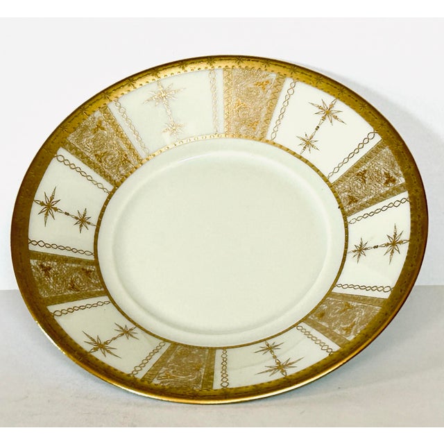 French Royal Limoges Breakfast Cup and Saucer, "Recamier - Grande Armee" For Sale - Image 3 of 7