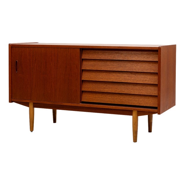 Trio Sideboard in Teak and Oak by by Nils Jonsson for Bra Bohag, Hugo Troeds, Sweden, 1960s For Sale