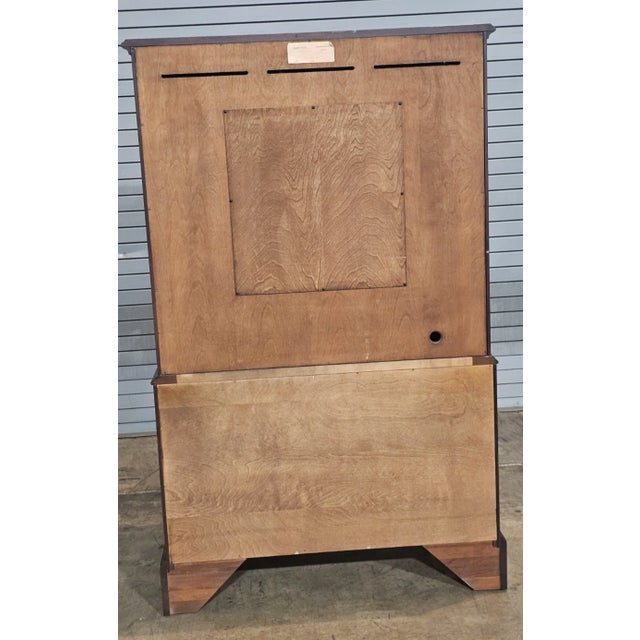 Brown Late 20th Century Henkel Harris Solid Mahogany Chifforobe Armoire Tv High Chest For Sale - Image 8 of 11