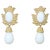 1980's glam at its finest! Givenchy dangle earrings featuring a gold plated base resembling palm fronds with detailed...