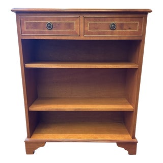1980s Sheraton Style Open Bookcase Étagères For Sale