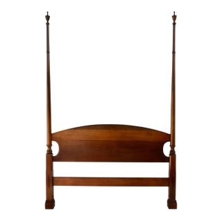 Statton Mahogany Full Size High Poster Headboard Vintage Mid Century Bed 70s For Sale