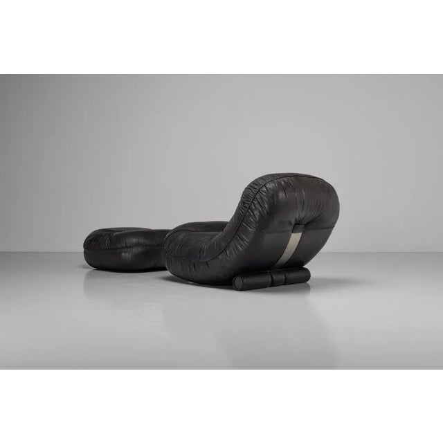Set of Tumble Chair and Ottoman by Adriano Piazzesi for Tre D, Italy, 1973 For Sale - Image 3 of 17