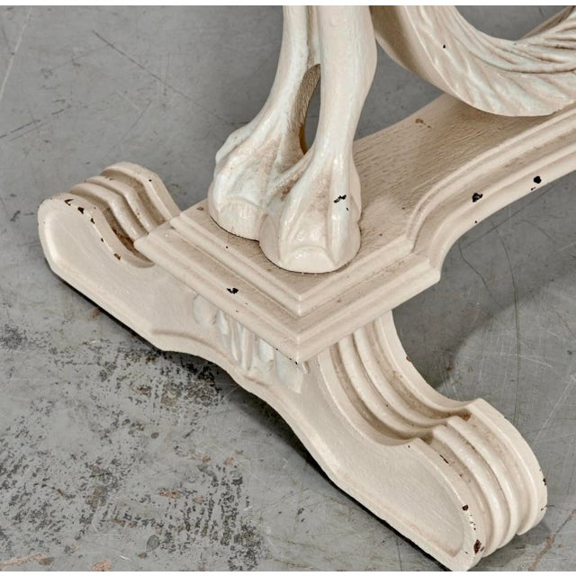 1930s Art Deco French Painted Swan Oval Side Table, c.1930s For Sale - Image 5 of 6