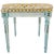 French Mid 20th Century French Louis XVI Style Blue Painted Footstools With Brass Accents & Polka Dot Cut Velvet - A Pair For Sale - Image 3 of 18