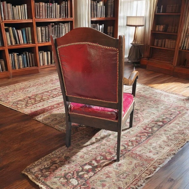 Elevate your home with this stunning pair of antique Victorian-style parlor armchairs, masterfully crafted by the renowned...