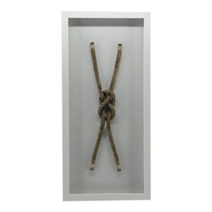 Sailors "Sheet" Knot Framed - White Framed Coastal Wall Decor