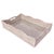 Boho Chic Artifacts Rattan Scallop Rectangular Tray with Glass Insert in White For Sale - Image 3 of 3